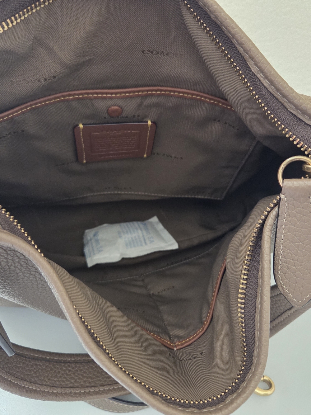 Coach Cary Shoulder Bag In Dark Stone - Picture 9 of 10